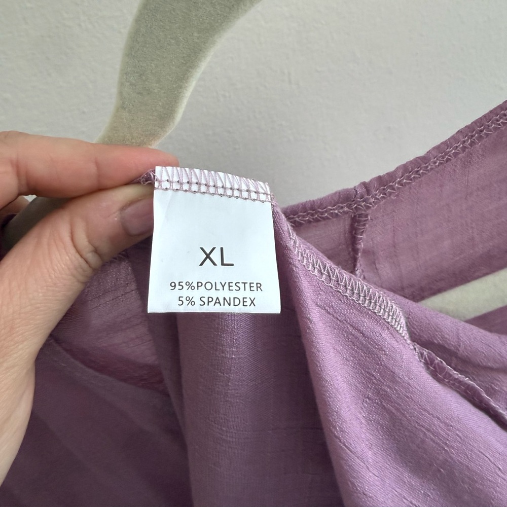 Women's Purple Button-Up Top - Picture 3 of 3